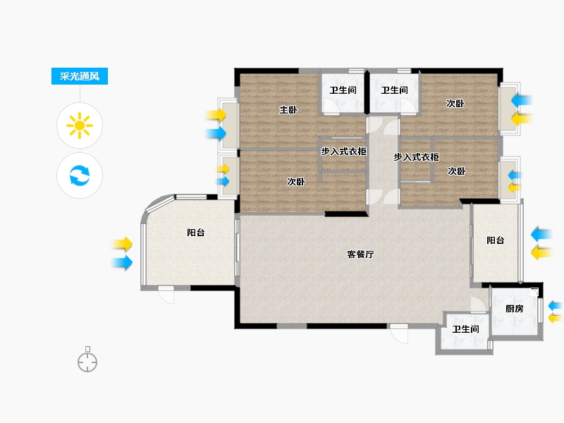 广东省-汕头市-潮庭华府-177.71-户型库-采光通风