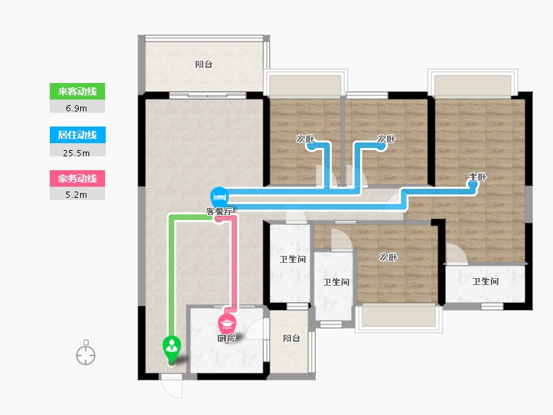 广东省-肇庆市-碧海湾金沙1号-119.21-户型库-动静线