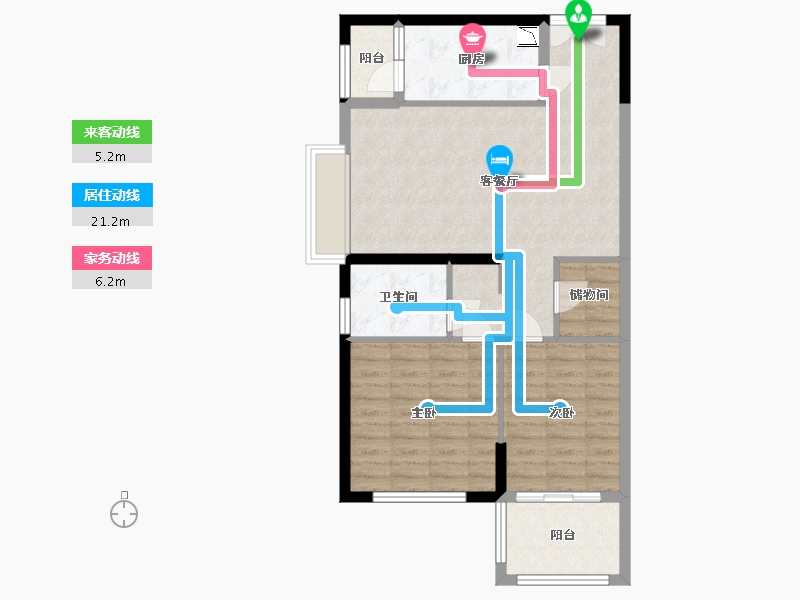 福建省-漳州市-招商卡达凯斯-78.00-户型库-动静线