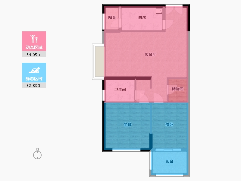 福建省-漳州市-招商卡达凯斯-78.00-户型库-动静分区