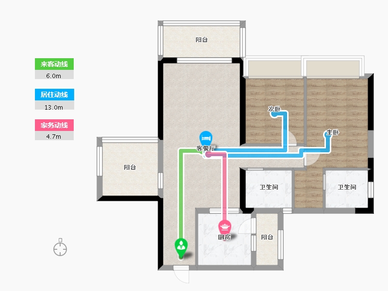 广东省-肇庆市-鼎湖山水名城-84.80-户型库-动静线