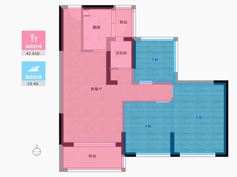 广东省-肇庆市-正黄金色悦府（大旺）-62.49-户型库-动静分区