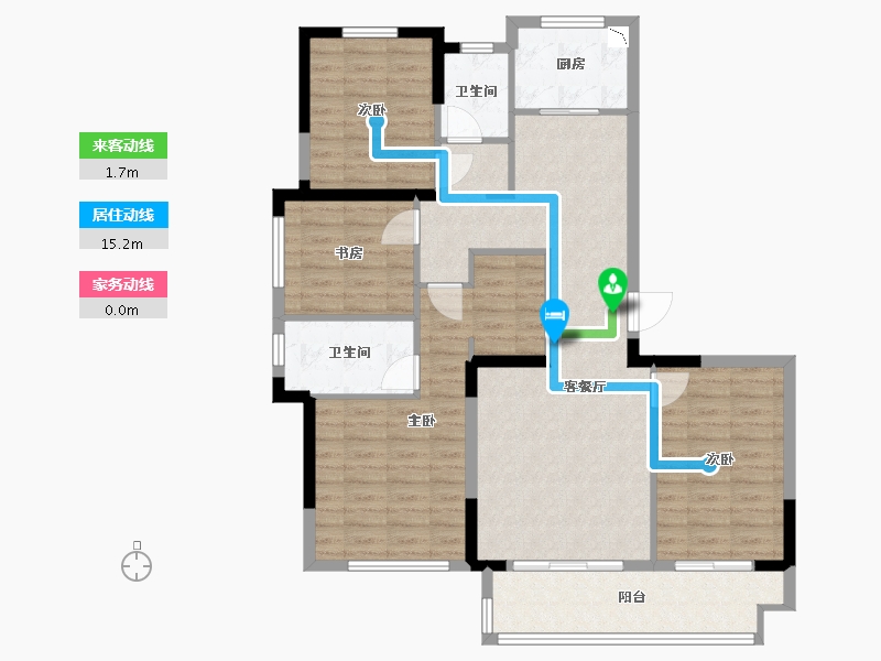 福建省-泉州市-融创晋江印-107.20-户型库-动静线