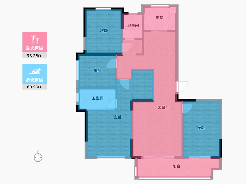 福建省-泉州市-融创晋江印-107.20-户型库-动静分区