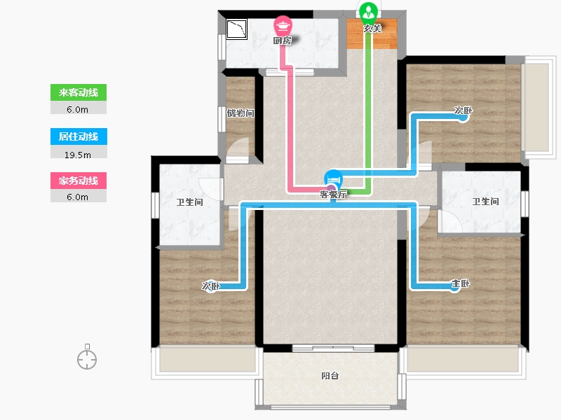 广东省-汕头市-龙光阳光水岸-98.85-户型库-动静线