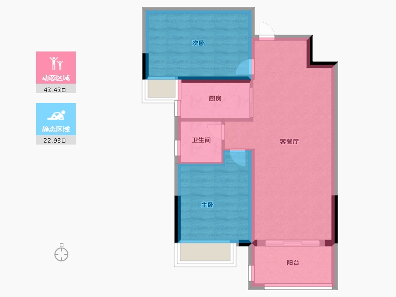 福建省-漳州市-招商兰溪谷-59.20-户型库-动静分区