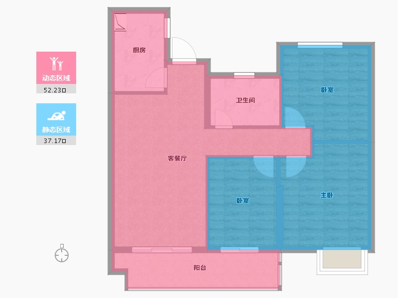 江西省-南昌市-富力银禧悦城-80.85-户型库-动静分区