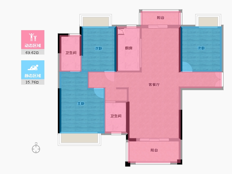 广东省-中山市-名爵玖悦-94.30-户型库-动静分区