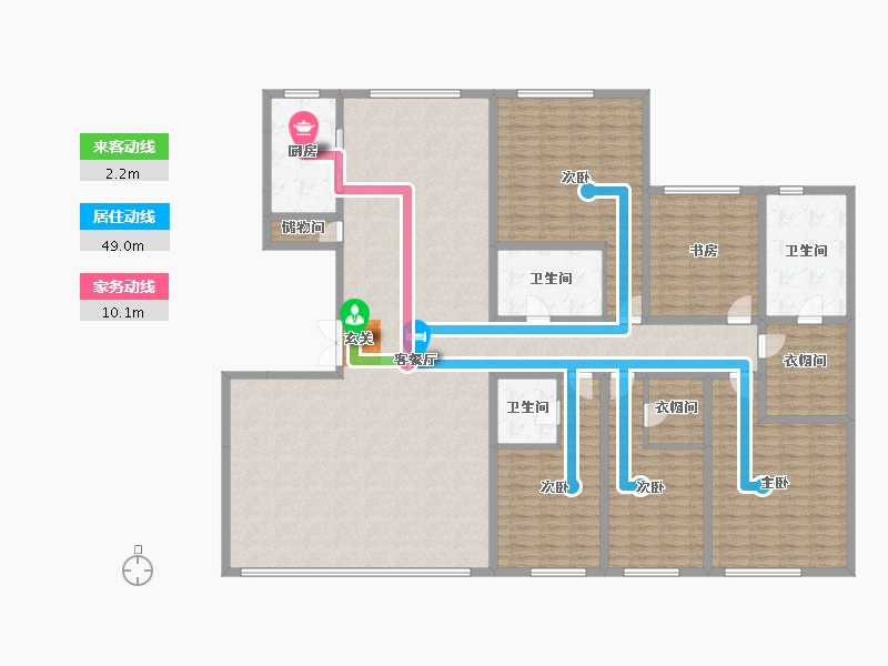 宁夏回族自治区-银川市-凤凰华府-248.08-户型库-动静线