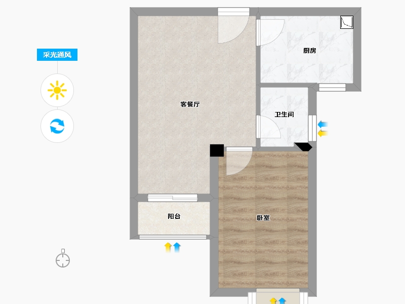 湖北省-武汉市-金川・纯水岸-39.64-户型库-采光通风