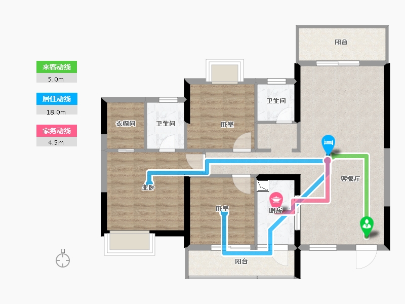 湖北省-武汉市-枫泽星都汇-89.27-户型库-动静线