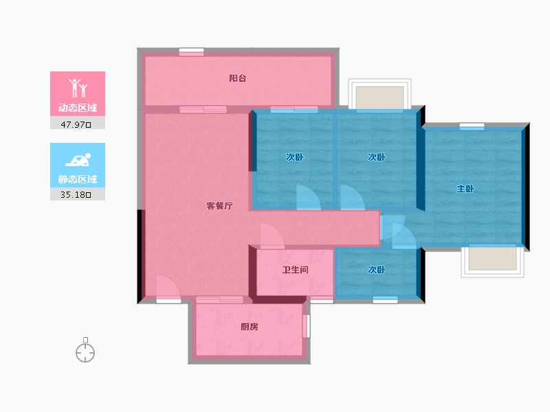 广东省-深圳市-星河山海半岛-73.92-户型库-动静分区