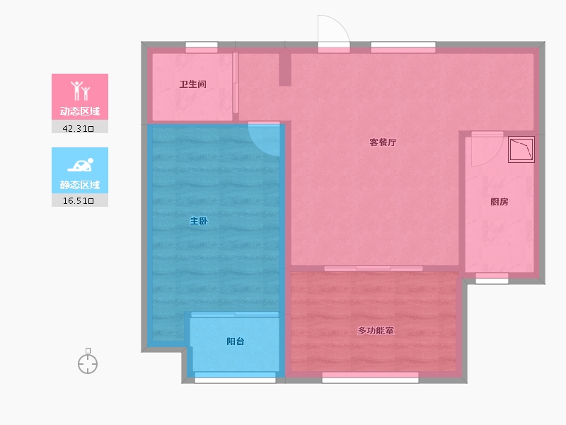 山东省-青岛市-河岸首府-52.40-户型库-动静分区