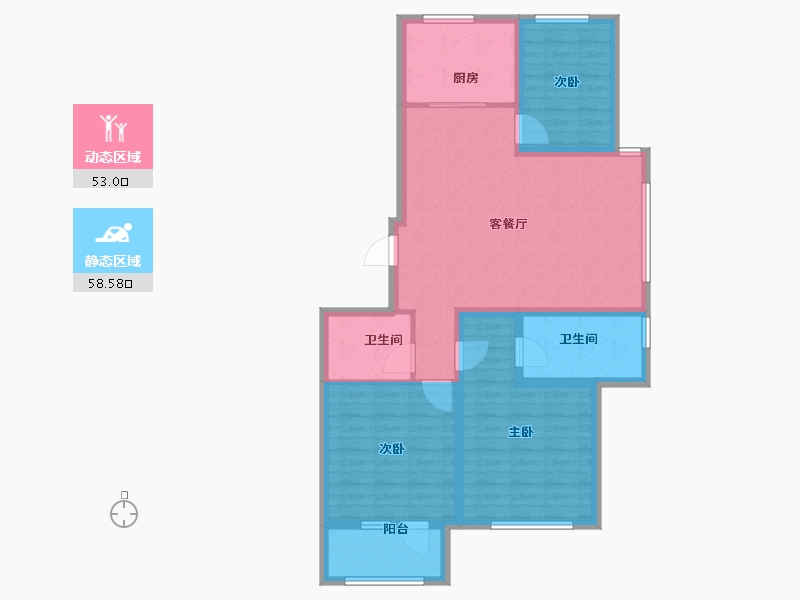 山东省-青岛市-河岸首府-100.00-户型库-动静分区