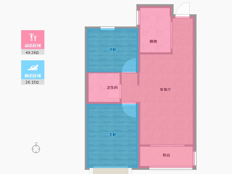 山东省-青岛市-鲁商泰晤士商街-68.01-户型库-动静分区