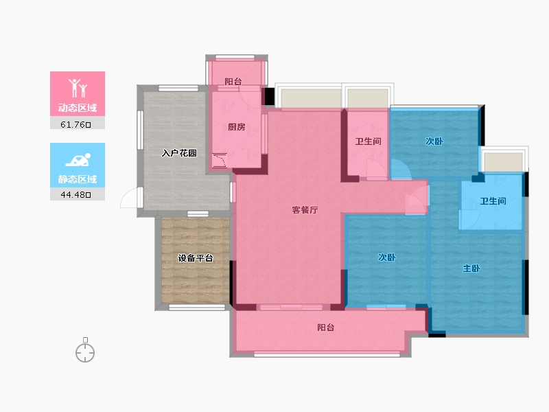 广东省-中山市-雅居乐国宾道-116.80-户型库-动静分区