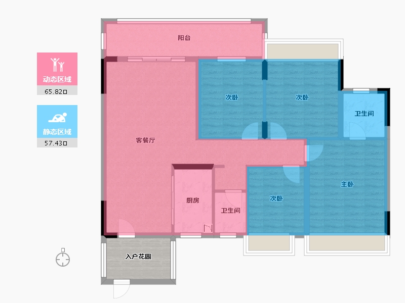 广西壮族自治区-桂林市-彰泰橘子郡-117.42-户型库-动静分区