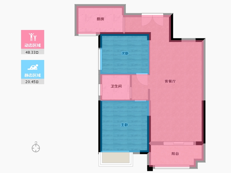 广东省-中山市-名爵玖悦-61.49-户型库-动静分区