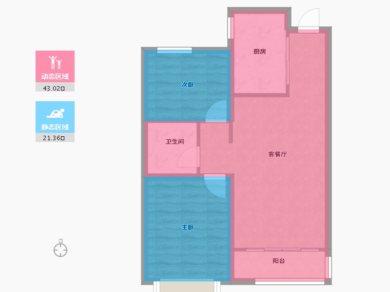 山东省-青岛市-鲁商泰晤士商街-57.59-户型库-动静分区