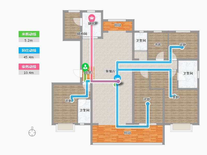 宁夏回族自治区-银川市-碧桂园翡翠湾-208.00-户型库-动静线