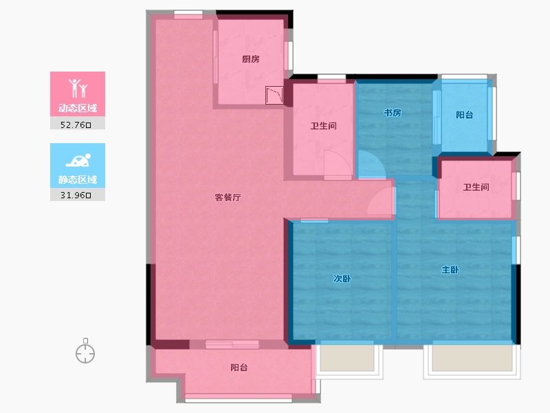 广东省-中山市-融创东城首府-75.21-户型库-动静分区