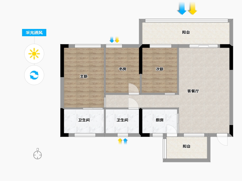 广东省-中山市-锦盛恒富祥-93.93-户型库-采光通风