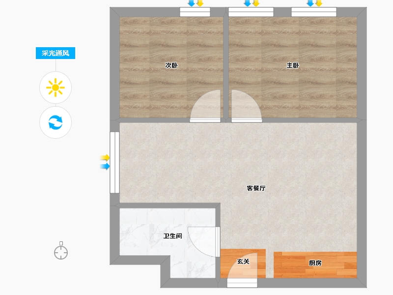 宁夏回族自治区-银川市-金色阳光颐养公寓-40.52-户型库-采光通风