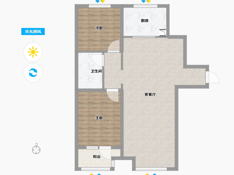 山东省-青岛市-河岸首府-88.00-户型库-采光通风