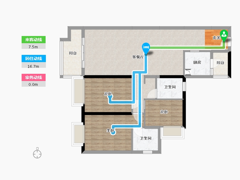 广东省-中山市-保利碧桂园领秀海-94.43-户型库-动静线