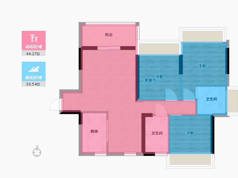 广东省-中山市-祥圣富地-66.11-户型库-动静分区