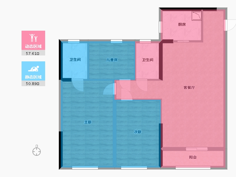 广东省-深圳市-蓝郡公馆-97.60-户型库-动静分区