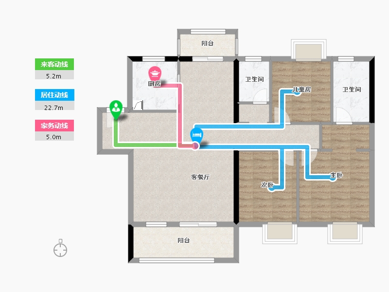 湖北省-武汉市-中锐滨湖尚城-103.31-户型库-动静线