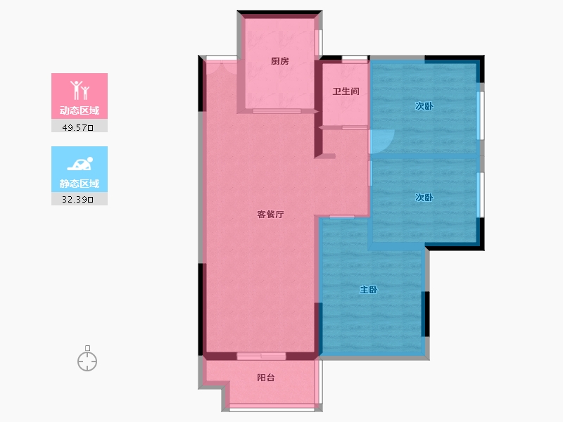 广东省-中山市-名爵玖悦-73.19-户型库-动静分区