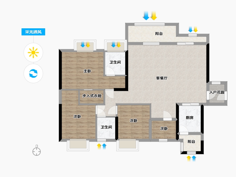 广东省-深圳市-半山悦海花园-109.11-户型库-采光通风