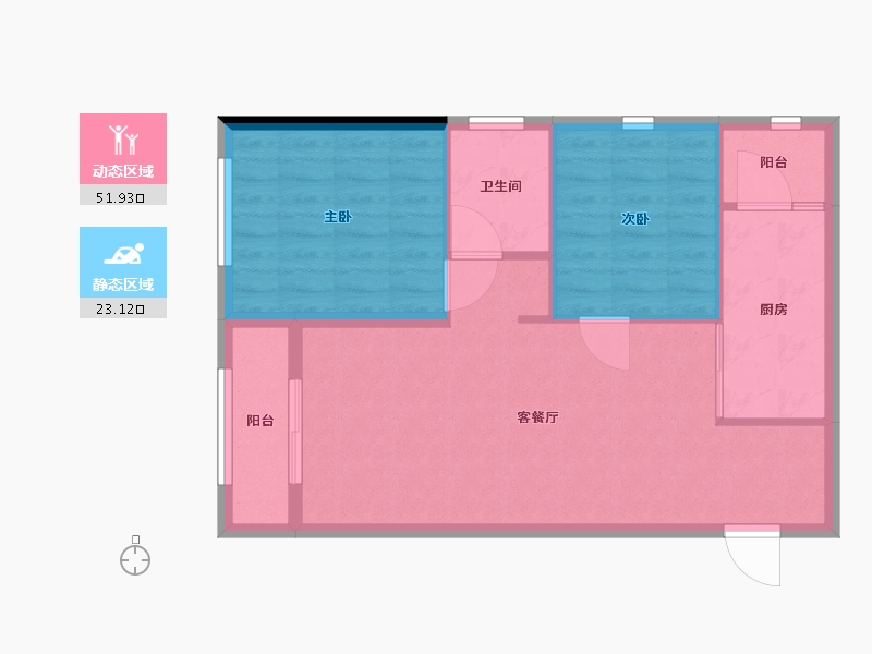 广东省-深圳市-蓝郡公馆-68.00-户型库-动静分区