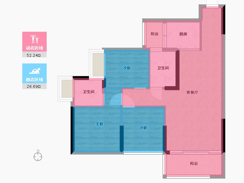 广东省-中山市-祥圣富地-70.08-户型库-动静分区