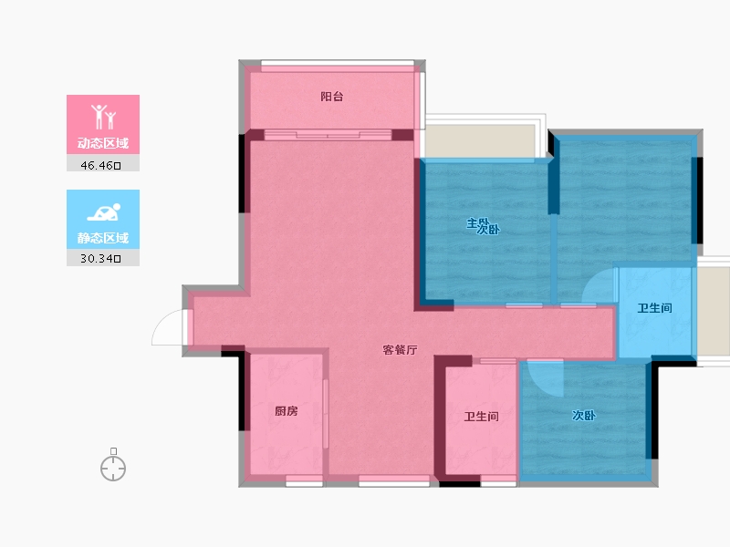 广东省-中山市-祥圣富地-68.32-户型库-动静分区