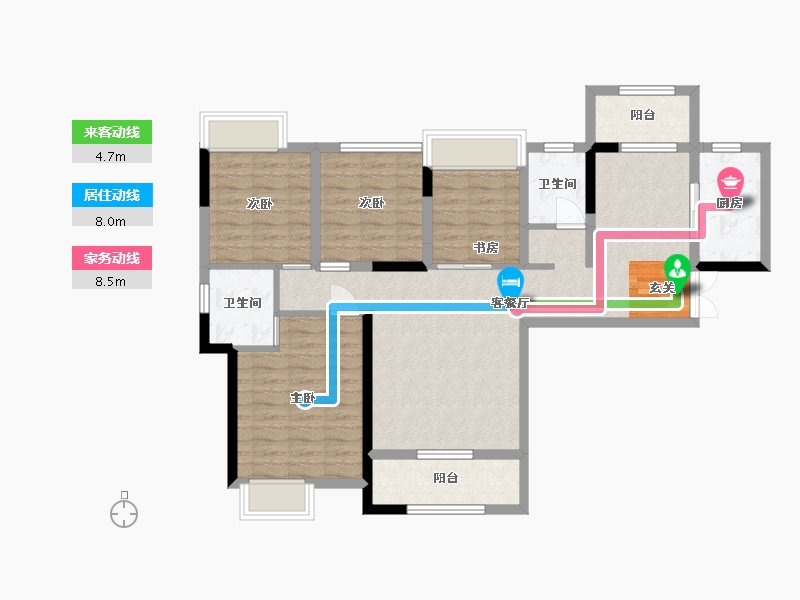 湖南省-岳阳市-锦绣新城-96.19-户型库-动静线