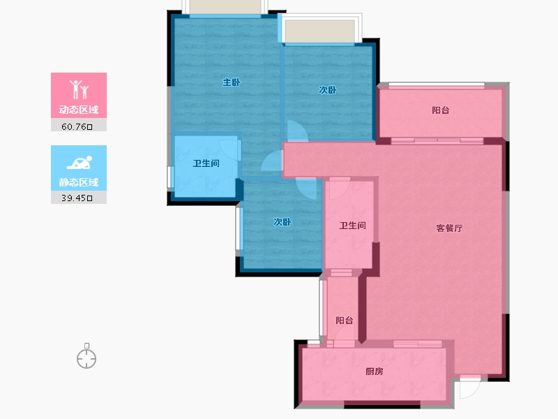 重庆-重庆市-恒大新城-90.00-户型库-动静分区