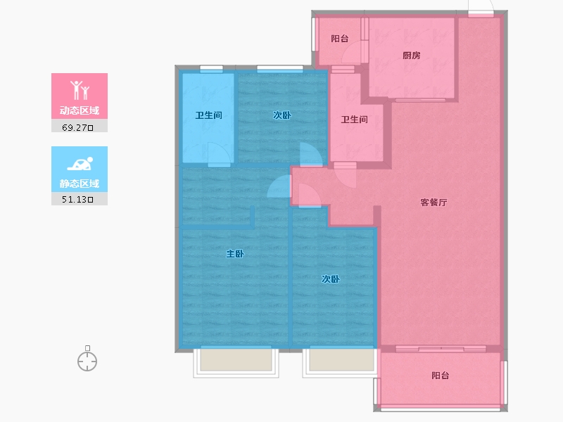 河北省-邯郸市-恒大绿洲-109.00-户型库-动静分区