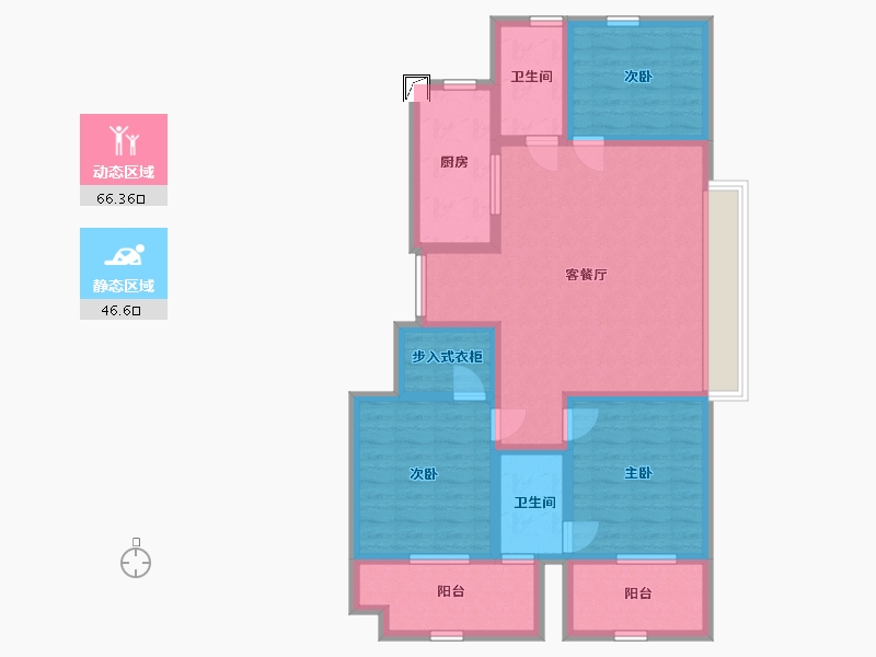 安徽省-马鞍山市-珑胤台-100.00-户型库-动静分区