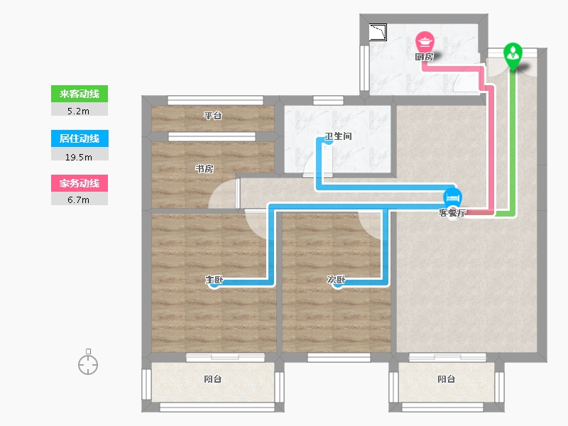 浙江省-湖州市-琥珀公馆-77.27-户型库-动静线