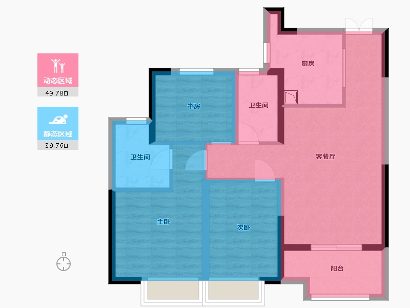 江苏省-徐州市-宝龙世家-79.20-户型库-动静分区