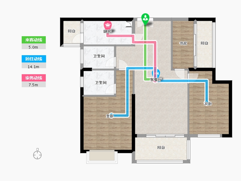 福建省-漳州市-招商卡达凯斯-109.00-户型库-动静线