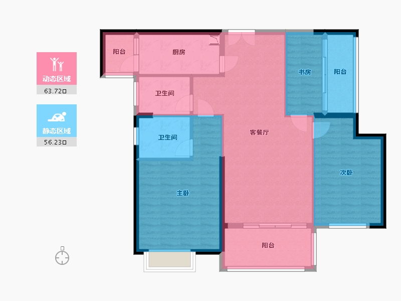 福建省-漳州市-招商卡达凯斯-109.00-户型库-动静分区