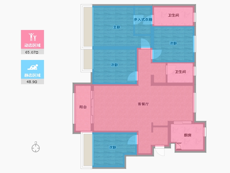 山东省-淄博市-中南紫云集-100.73-户型库-动静分区