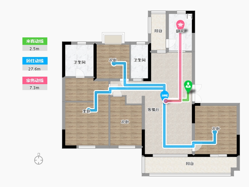 广东省-河源市-河源恒大滨江左岸-138.39-户型库-动静线