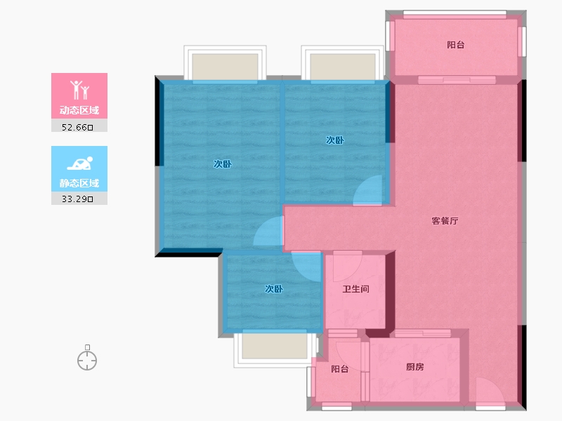 广东省-中山市-融创溪湾首府-76.94-户型库-动静分区