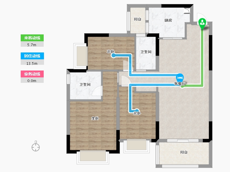 广东省-河源市-河源恒大滨江左岸-94.41-户型库-动静线