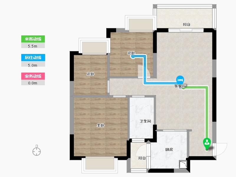 广东省-河源市-河源恒大滨江左岸-72.00-户型库-动静线